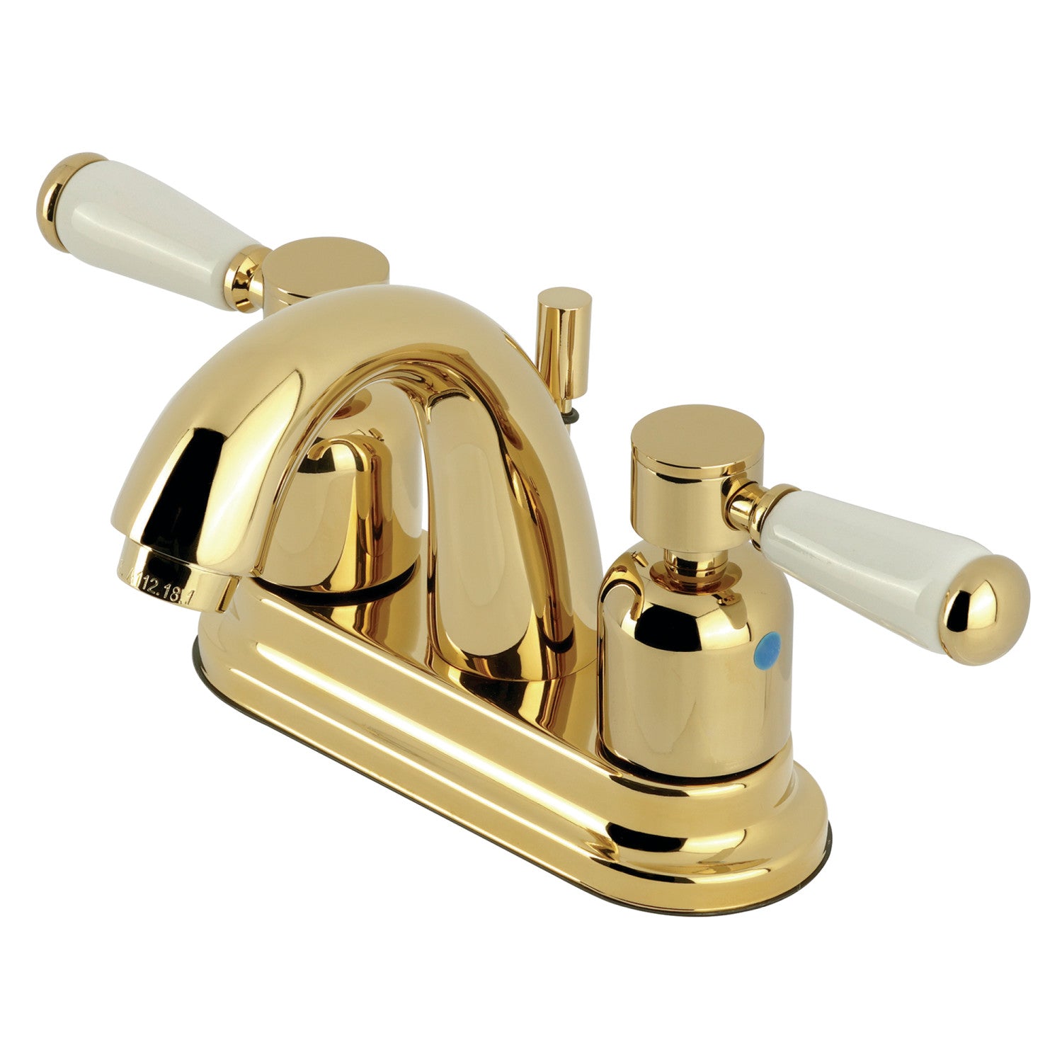 Kingston Tulare KB8612DPL - Paris Double-Handle 3-Hole Deck Mount 4-Inch Centerset Bathroom Faucet with Pop-Up Drain, Polished Brass — image 1